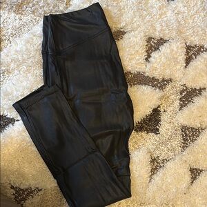 Black Faux Leather Leggings